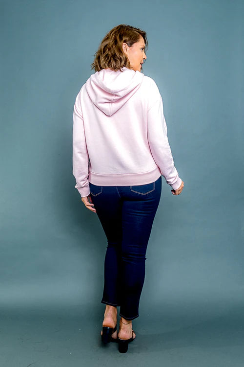 Plus Size Long Sleeve Drawstring Hoodie Sweater