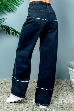 'Horizon Wash' High Waist Denim Jeans in Black
