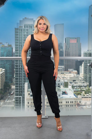 Plus Size High Waist Luxe Jogger Pants With Cargo Pockets