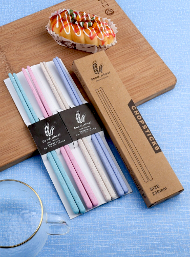 4 pairs Plain Colorful Plastic Chopstick Reuseable