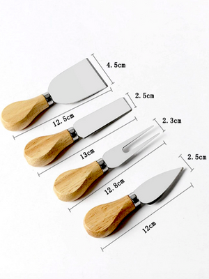4 pc Stainless Steel Cheese Spatula Set