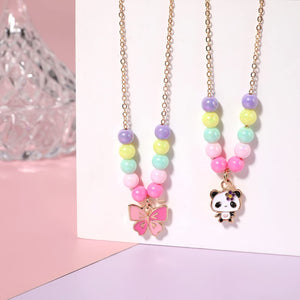 Rosie's Necklace for kids Little Girls Heart Unicorn Flower Necklaces Party Favors Dress up party occasion