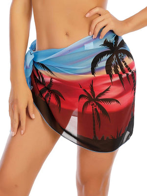Women's Swimsuit Cover Up Bikini Cover-ups Sarong Pareo Maxi Skirt Sarongs Sheer Bikini Wrap Chiffon Cover Ups