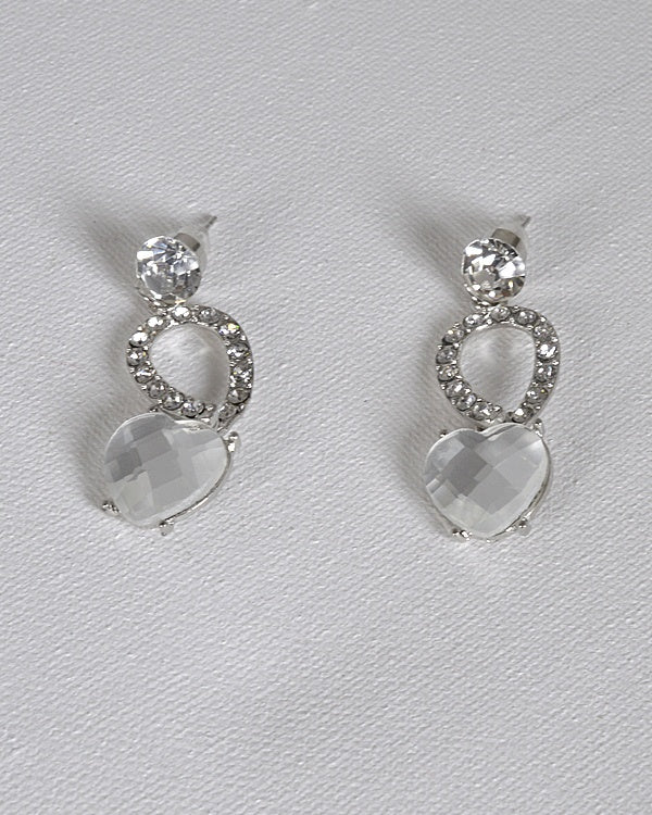Crystal and Rhinestone Embellished Drop Earrings - RosieSensation's
