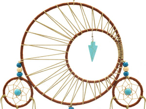 Dream Catchers Tree of Life Brown or Blue Handmade Feather Native American Bedroom Wall Hanging