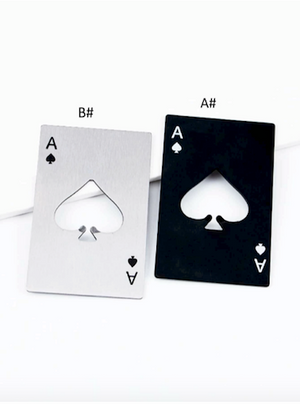 Poker Design Can Opener Thin Plus Credit Card Size Pocket
